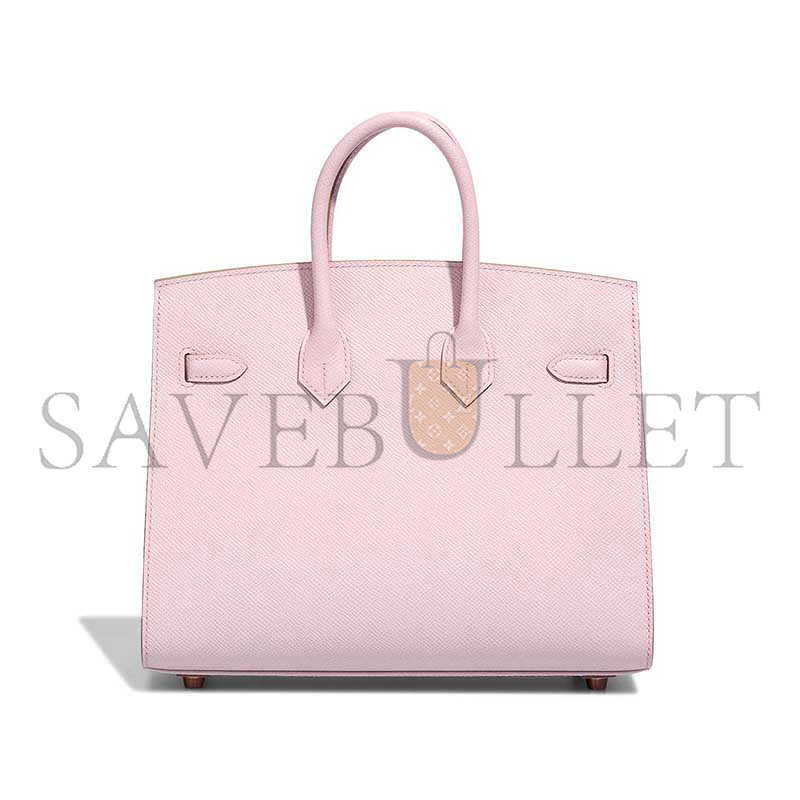 H**mes MASTER BIRKIN 25 EPSOM ROSE-GOLD HARDWARE ROSE SAKURA 635247 (25*20*13cm)